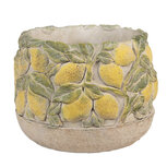 Clayre & Eef   | Bloempot Binnen Beige Geel ø 19x15 cm | 6TE0575