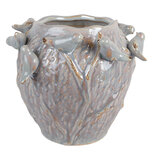 Clayre & Eef   | Bloempot Binnen Blauw ø 25x20 cm | 6TE0586