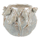 Clayre & Eef   | Bloempot Binnen Groen Grijs 22x21x17 cm | 6TE0587