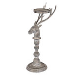 Clayre & Eef | Kandelaar Hert Grijs 17x14x42 cm | 6Y5838 Clayre & Eef | Kandelaar Hert Grijs 17x14x42 cm | 6Y5838