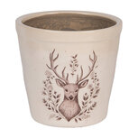 Clayre & Eef   | Bloempot Binnen Beige Bruin ø 15x14 cm | 6CEGTW0001M