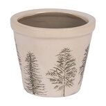 Clayre & Eef   | Bloempot Binnen Beige Groen ø 8x7 cm | 6CENPT0001XS