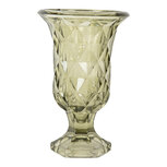 Clayre & Eef   | Vazen Glas Groen ø 12x18 cm | 6GL5337