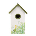 Clayre & Eef   | Vogelhuis Wit Groen 15x10x22 cm | 6H2449