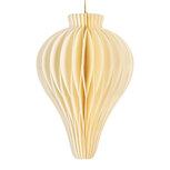 Clayre & Eef | Kerstdecoratie Papieren Kerstbal Beige ø 8x10 cm | 6PA0522 Clayre & Eef | Kerstdecoratie Papieren Kerstbal Beige ø 8x10 cm | 6PA0522