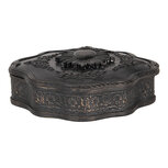 Clayre & Eef   | Sieradendoos Zwart 12x11x4 cm | 6PR5294