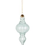 Dekoratief | Hanger ornament, groen, glas, 7x7x16cm | A255496