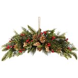 Dekoratief | Hangdeco m/bessen/dennenappels, rood/groen, 56x23x10cm | A255595 Dekoratief | Hangdeco m/bessen/dennenappels, rood/groen, 56x23x10cm | A255595