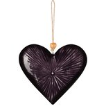 Dekoratief | Hanger hart, paars, metaal, 10x1x10cm | A258025