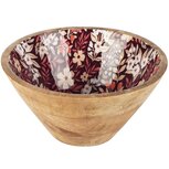 Dekoratief | Bowl 'Retro Flower', hout/email, 20x20x10cm | A258030