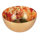 Dekoratief | Bowl 'Splendid Flowers', goud, metaal, 13x13x6cm | A258064