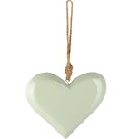 Dekoratief | Hanger hart, groen, hout, 14x3x16cm | A258219