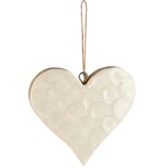 Dekoratief | Hanger hart, wit, hout/email, 11x1x11cm | A258306