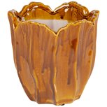 Dekoratief | Bloempot, bruin, keramiek, 17x17x17cm | A259057 Dekoratief | Bloempot, bruin, keramiek, 17x17x17cm | A259057