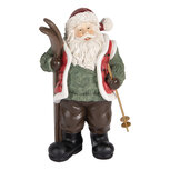 Clayre & Eef | Kerstdecoratie Kerstman Groen Bruin 15x11x25 cm | 6PR5524 Clayre & Eef | Kerstdecoratie Kerstman Groen Bruin 15x11x25 cm | 6PR5524