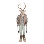 Clayre & Eef | Decoratie Hert Bruin Grijs 16x11x33 cm | 6PR5530 Clayre & Eef | Decoratie Hert Bruin Grijs 16x11x33 cm | 6PR5530