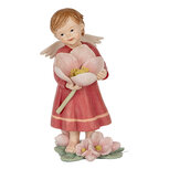 Clayre & Eef | Decoratie Engel Roze Beige 7x6x12 cm | 6PR5602 Clayre & Eef | Decoratie Engel Roze Beige 7x6x12 cm | 6PR5602