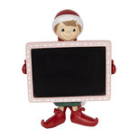 Clayre & Eef | Decoratie elf met krijtbord Rood Zwart 18x15x23 cm | 6PR5606 Clayre & Eef | Decoratie elf met krijtbord Rood Zwart 18x15x23 cm | 6PR5606