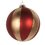 Clayre & Eef | Kerstbal Goudkleurig Rood ø 8x8 cm | 6GL5244M Clayre & Eef | Kerstbal Goudkleurig Rood ø 8x8 cm | 6GL5244M