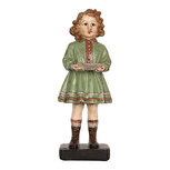 Clayre & Eef | Decoratie Kind Groen Beige 9x8x21 cm | 6PR5557 Clayre & Eef | Decoratie Kind Groen Beige 9x8x21 cm | 6PR5557