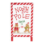 Clayre & Eef   | Tekstbord Wit Rood 29x16x51 cm | 6Y5801