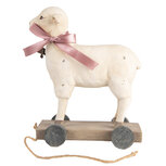 Clayre & Eef | Decoratie beeld Schaap Beige Bruin 17x9x20 cm | 6PR5419 Clayre & Eef | Decoratie beeld Schaap Beige Bruin 17x9x20 cm | 6PR5419