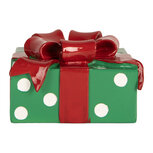 Clayre & Eef | Kandelaar Groen Rood 10x10x6 cm | 6PR5773 Clayre & Eef | Kandelaar Groen Rood 10x10x6 cm | 6PR5773