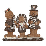 Clayre & Eef | Decoratie peperkoekpoppen Bruin Wit 20x7x17 cm | 6PR5855 Clayre & Eef | Decoratie peperkoekpoppen Bruin Wit 20x7x17 cm | 6PR5855