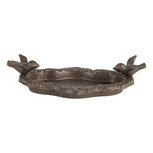 Clayre & Eef   | Vogelbad Bruin 24x13x6 cm | 6Y5743