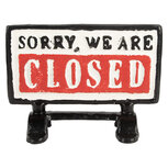 Clayre & Eef | Bordje open / closed Zwart Wit 16x7x12 cm | 6Y5749 Clayre & Eef | Bordje open / closed Zwart Wit 16x7x12 cm | 6Y5749