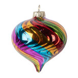 Clayre & Eef   | Kerstbal Meerkleurig ø 8x8 cm | 6GL5133