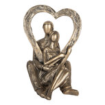 Clayre & Eef | Decoratie zittend Koppel Zilverkleurig 11x10x15 cm | 6PR5911 Clayre & Eef | Decoratie zittend Koppel Zilverkleurig 11x10x15 cm | 6PR5911