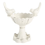 Clayre & Eef   | Vogelbad Wit 14x10x15 cm | 6Y5741