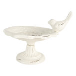Clayre & Eef   | Vogelbad Wit 14x12x11 cm | 6Y5742