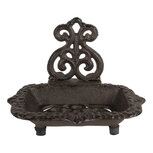 Clayre & Eef   | Zeepbakje Bruin 15x11x11 cm | 6Y5748