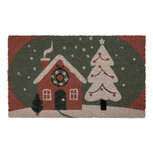 Clayre & Eef | Deurmat Binnen Rood groen 75x45x1 cm | MC278 Clayre & Eef | Deurmat Binnen Rood groen 75x45x1 cm | MC278