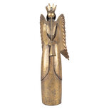 Clayre & Eef | Decoratie Engel Bruin 20x16x52 cm | 6Y5945 Clayre & Eef | Decoratie Engel Bruin 20x16x52 cm | 6Y5945