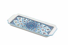 Cake schaal Turquoise blue fine serveerschaal handgemaakt 35 x 14 cm | CP.TF.30 | Dishes & Deco Cake schaal Turquoise blue fine serveerschaal handgemaakt 35 x 14 cm | CP.TF.30 | Dishes & Deco