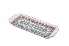 Cake schaal Mehari serveerschaal handgemaakt 35 x 14 cm rood wit | CP.ME.30 | Dishes & Deco Cake schaal Mehari serveerschaal handgemaakt 35 x 14 cm rood wit | CP.ME.30 | Dishes & Deco