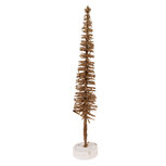 Clayre & Eef   | Decoratie Kerstboom Bruin Goudkleurig ø 5x25 cm | 66315BR