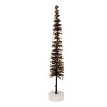Clayre & Eef   | Decoratie Kerstboom Bruin Goudkleurig ø 5x25 cm | 66315CH