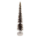 Clayre & Eef   | Decoratie Kerstboom Bruin Goudkleurig ø 6x30 cm | 66316CH