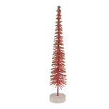 Clayre & Eef   | Decoratie Kerstboom Roze Goudkleurig ø 6x30 cm | 66316P