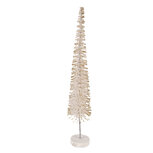 Clayre & Eef   | Decoratie Kerstboom Beige Goudkleurig ø 8x40 cm | 66317BE