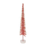 Clayre & Eef   | Decoratie Kerstboom Roze Goudkleurig ø 8x40 cm | 66317P