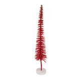 Clayre & Eef   | Decoratie Kerstboom Rood Goudkleurig ø 8x40 cm | 66317R