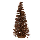 Clayre & Eef   | Decoratie Kerstboom Bruin Goudkleurig ø 14x25 cm | 66318BR