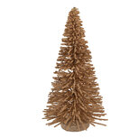 Clayre & Eef   | Decoratie Kerstboom Beige Goudkleurig ø 17x30 cm | 66319BE