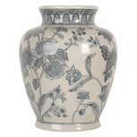 Clayre & Eef   | Vaas Wit Blauw ø 23x29 cm | 6CE2076