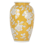 Clayre & Eef   | Vaas Geel Wit ø 17x27 cm | 6CE2088